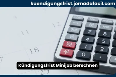 Kündigungsfrist Minijob berechnen mit Taschenrechner und Kalender