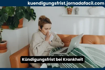 Kündigungsfrist bei Krankheit mit kranker Arbeitnehmerin auf dem Sofa