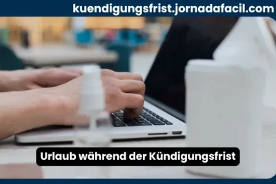 Urlaub während der Kündigungsfrist mit Arbeitnehmer am Laptop